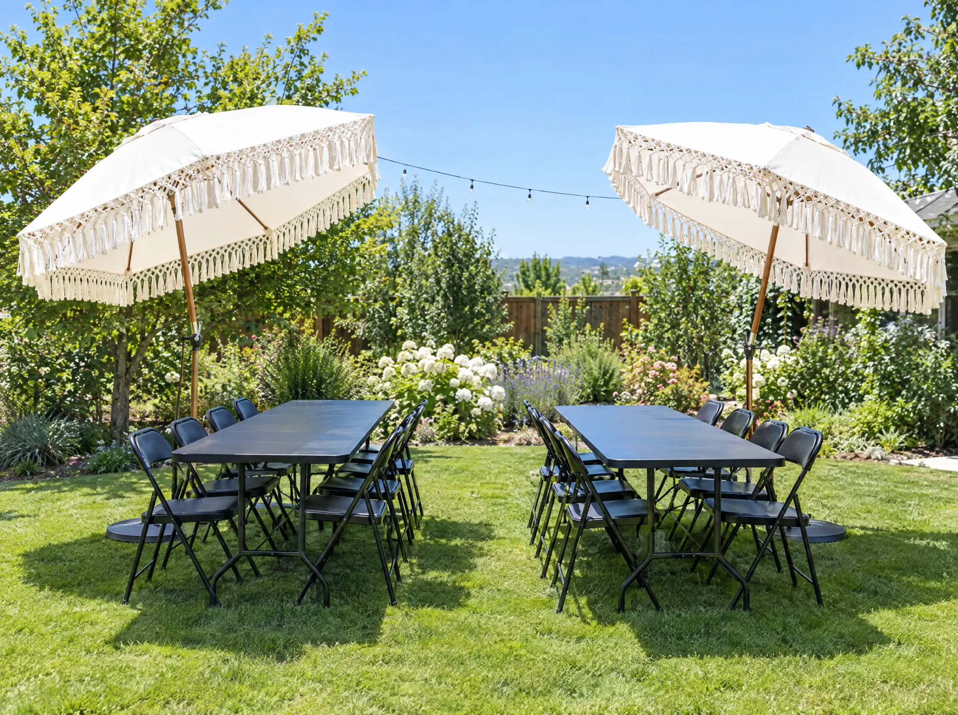 Patio Shade Set: Banquet concept image — Canovi Event Rentals